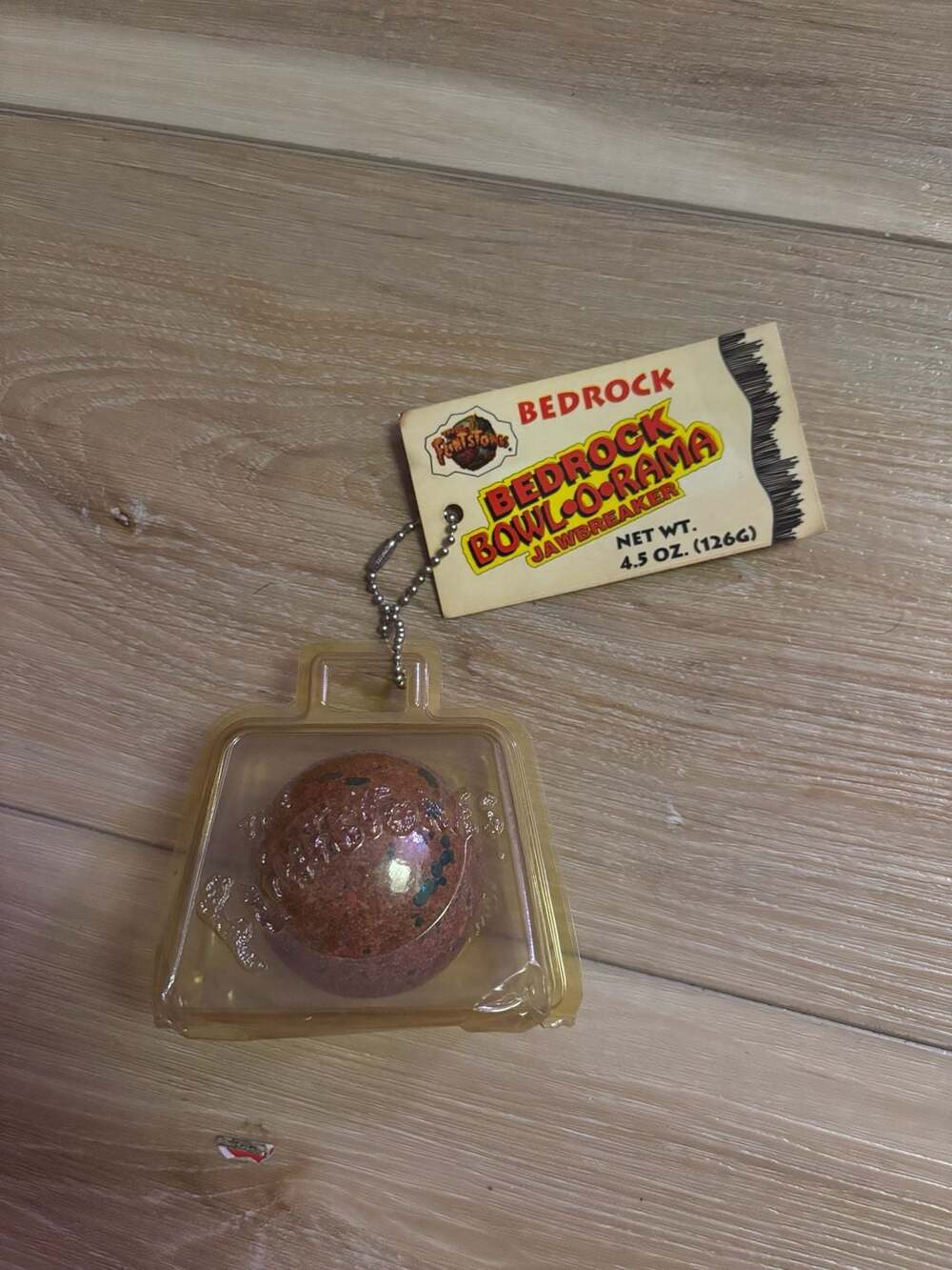 1993 The Flintstones Bedrock Bowl-O-Rama Jawbreaker with Tag